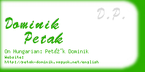 dominik petak business card